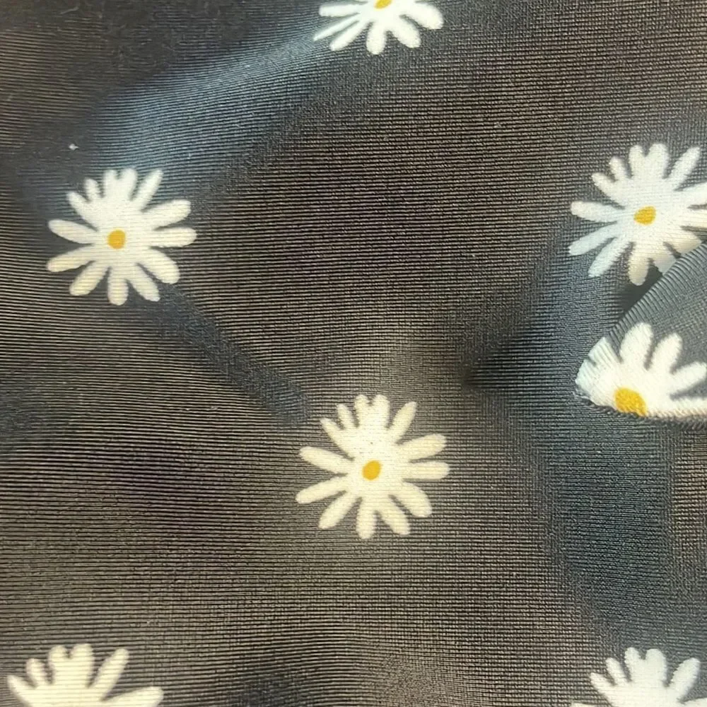 Old Navy tie front daisy print swim bralette bikini top sz XXL